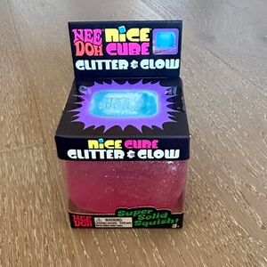 Nice Cube Glitter & Glow Kids Squishy Toy - Pink